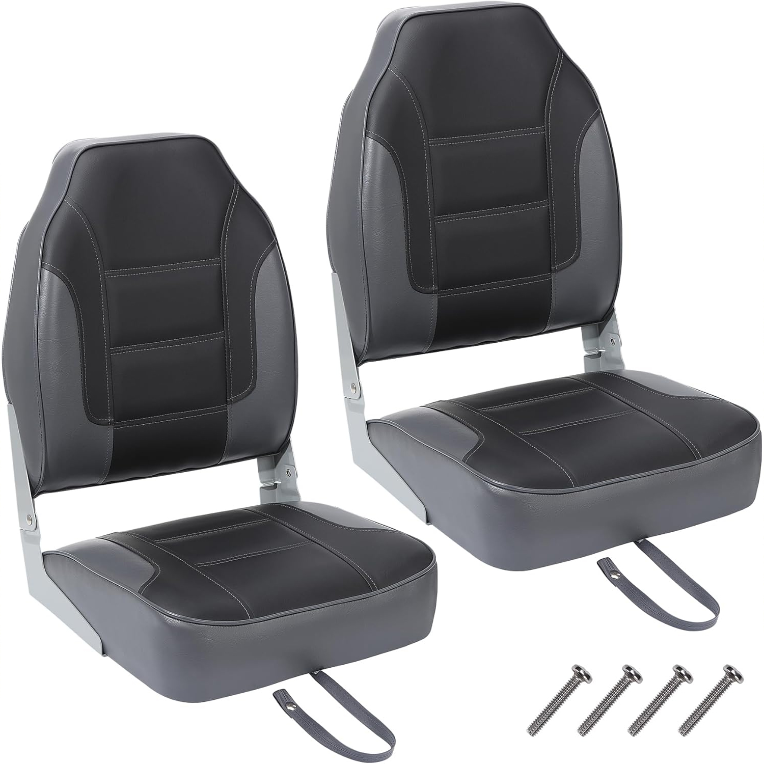 Fishing Boat Seat - 2팩 접이식 보트 시트, 하이백 낚시