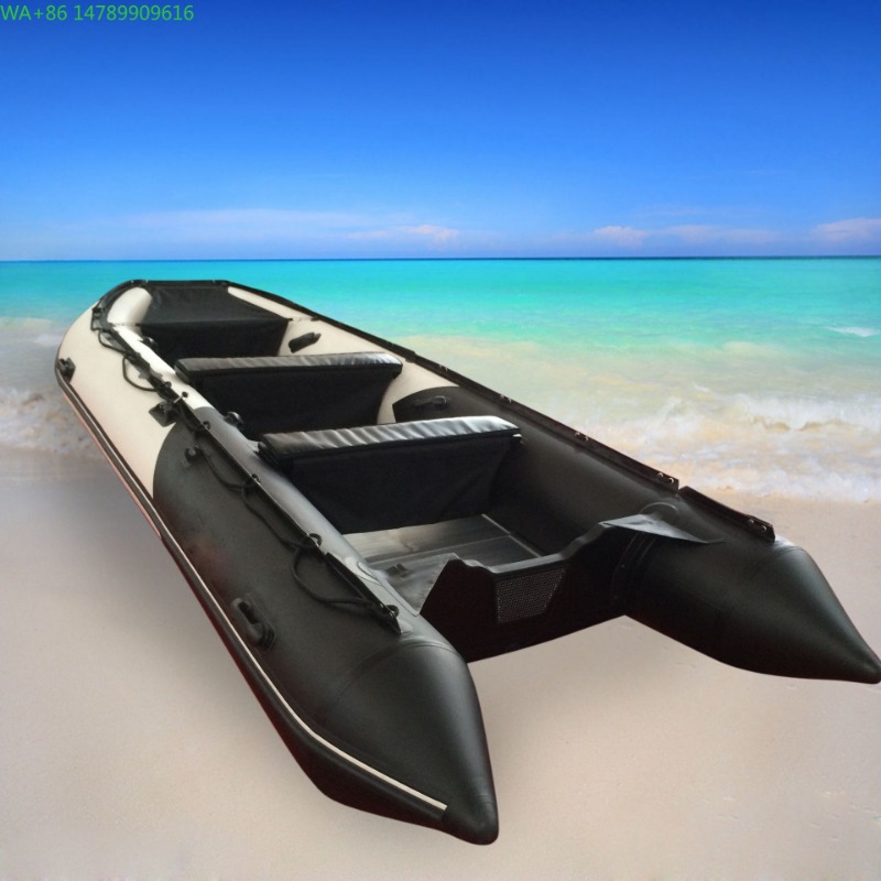 Fishing Boat Inflatable - 두꺼운 PVC 4.7m 9인승 구조 카누