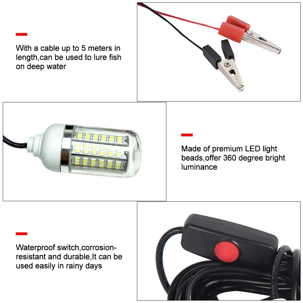 12V 수중 램프 15W 108 LED 야간 낚시 조명 - Fishing Boat Depth Finder 리뷰 및 가격