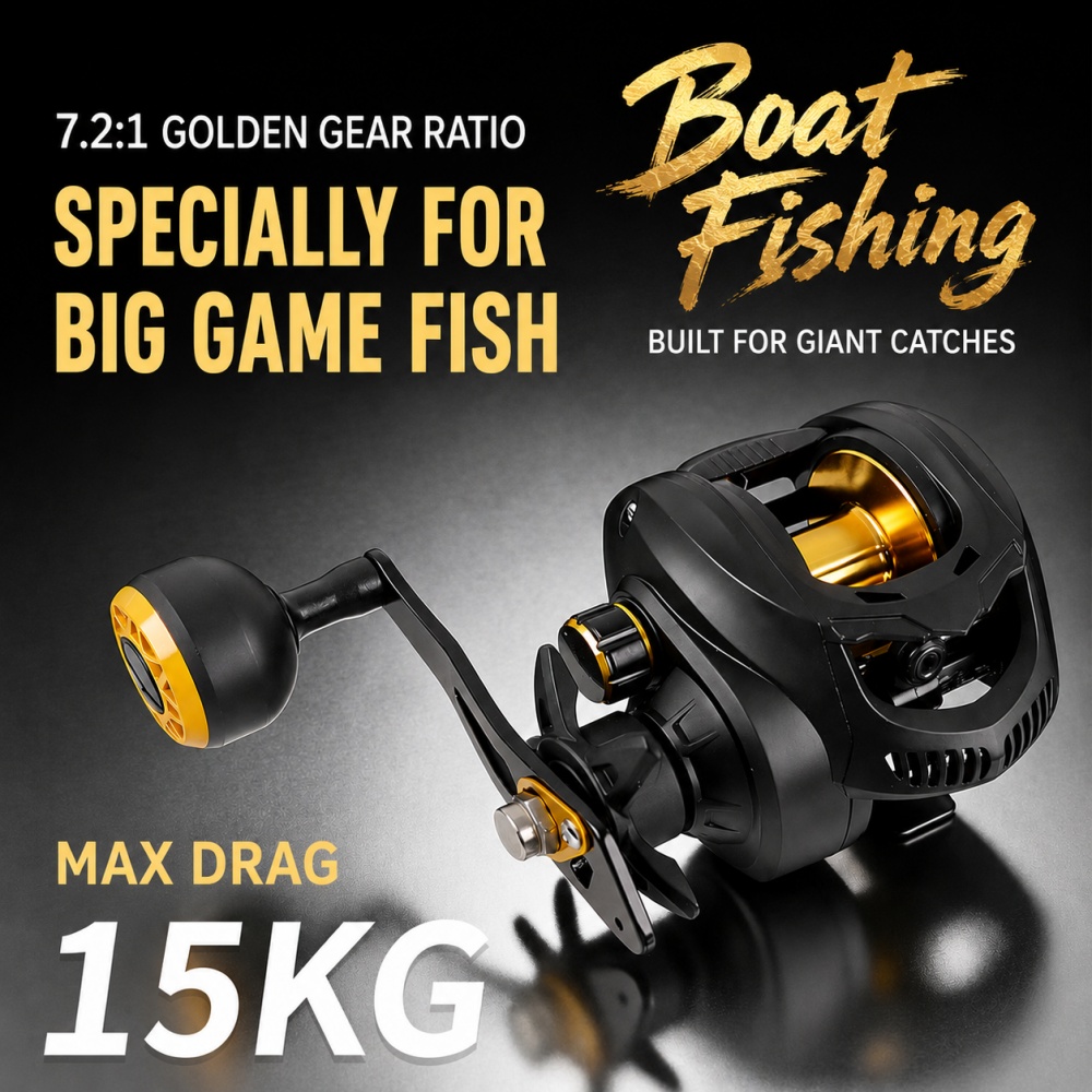 7.2:1 헤비듀티 베이트캐스팅 릴 15kg 최대 드랙 - Fishing Boat Steering Wheel 리뷰 및 가격