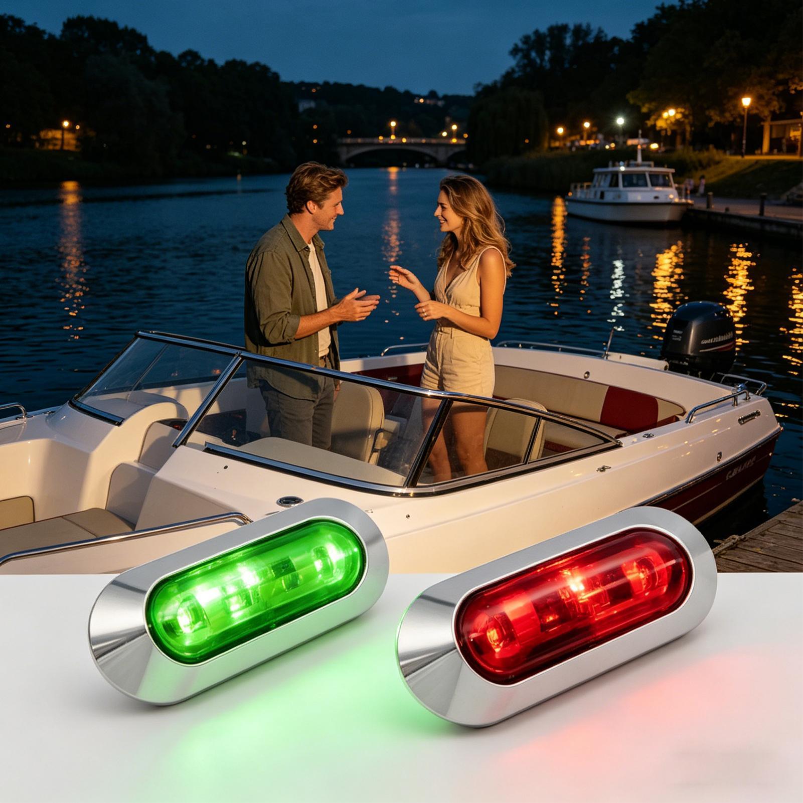 2Pc 12-24V LED 해양 항해등 빨간색 녹색 I - Fishing Boat Navigation Light 리뷰 및 가격