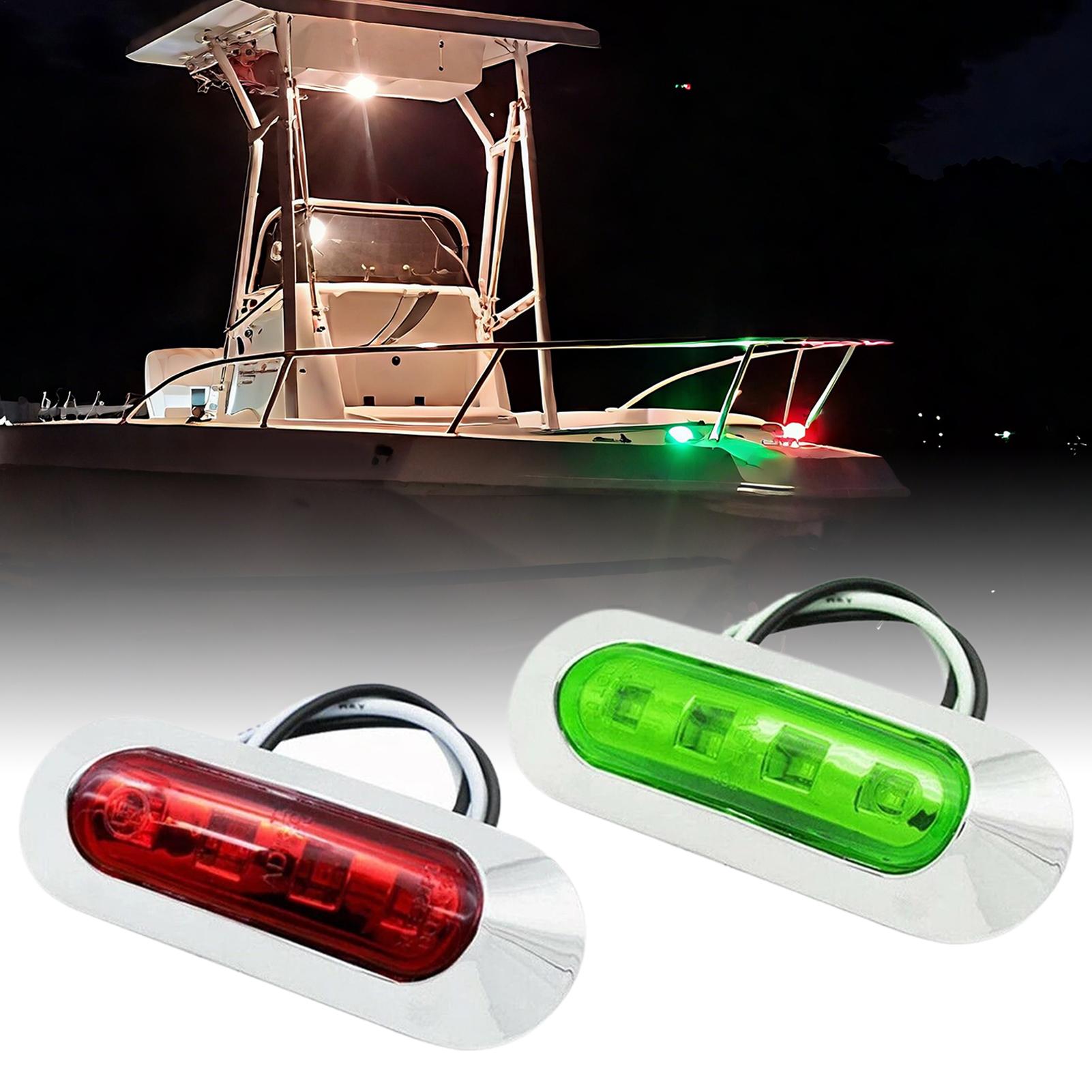 2Pc 12-24V LED 해양 항해등 빨간색 녹색 I - Fishing Boat Navigation Light 리뷰 및 가격
