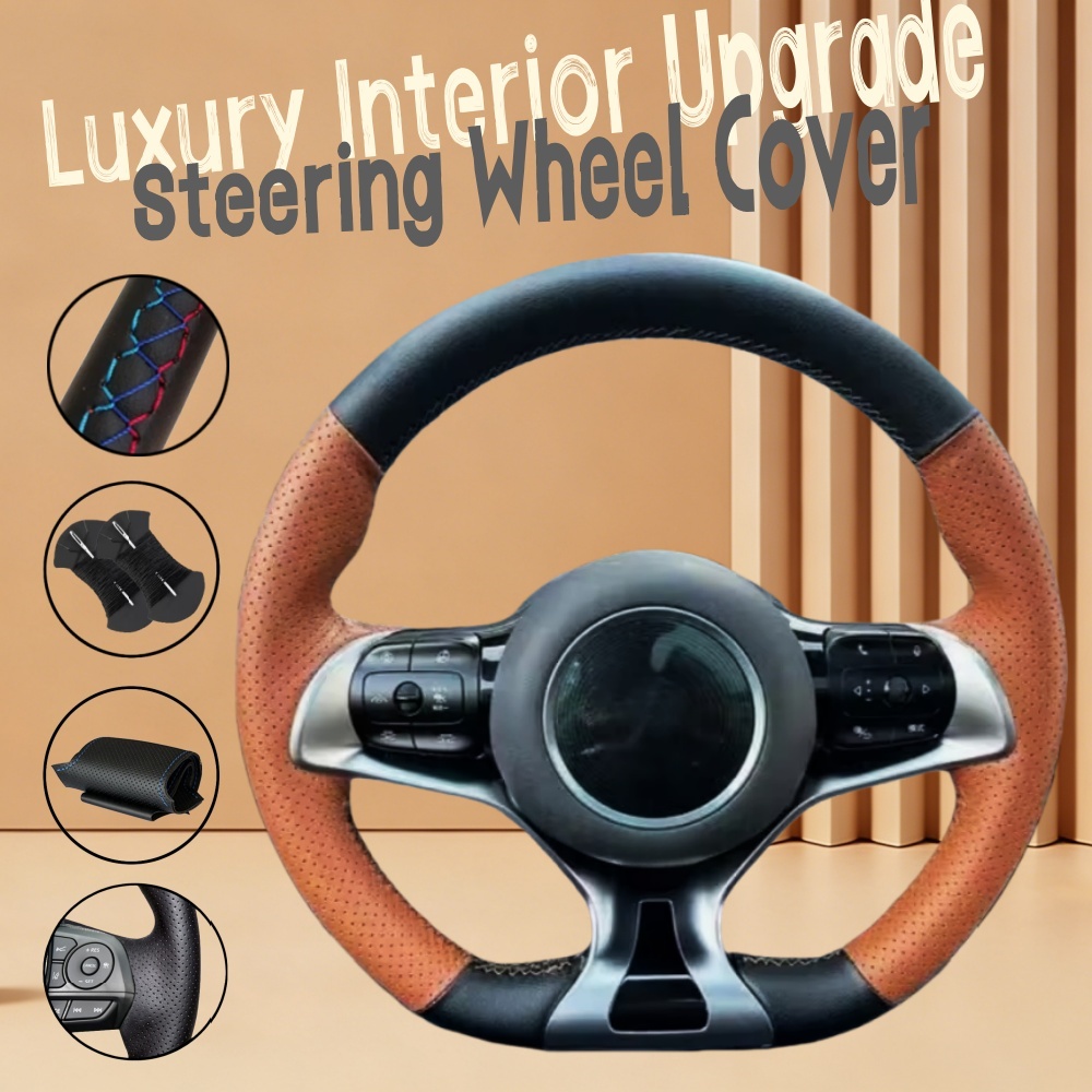 맞춤형 마이크로파이버 가죽 자동차 스티어링 휠 커버 위 - Fishing Boat Steering Wheel 리뷰 및 가격
