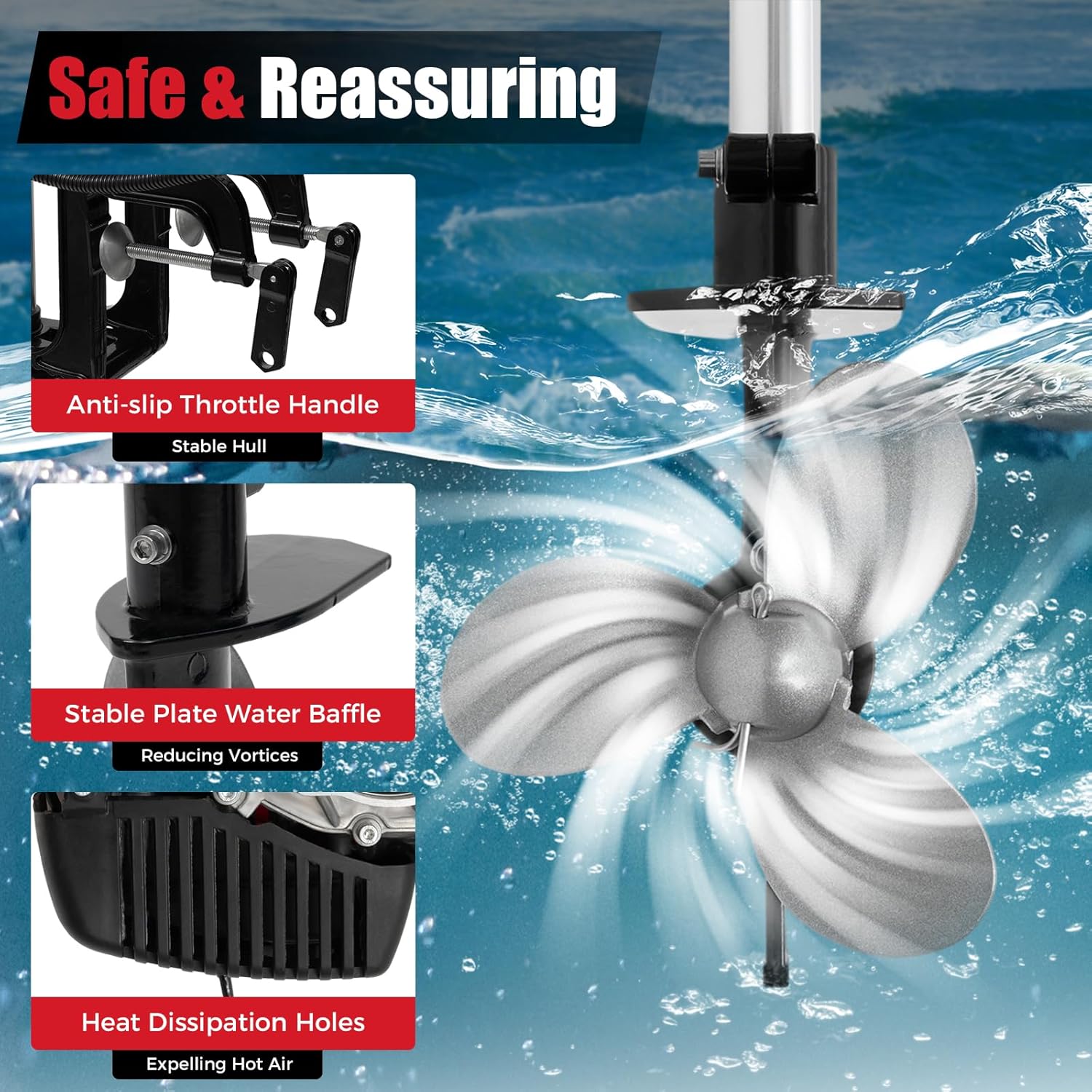 4HP 선외 모터, 4행정 53.2CC 해양 보트 엔진 - Fishing Boat Outboard Motor 리뷰 및 가격
