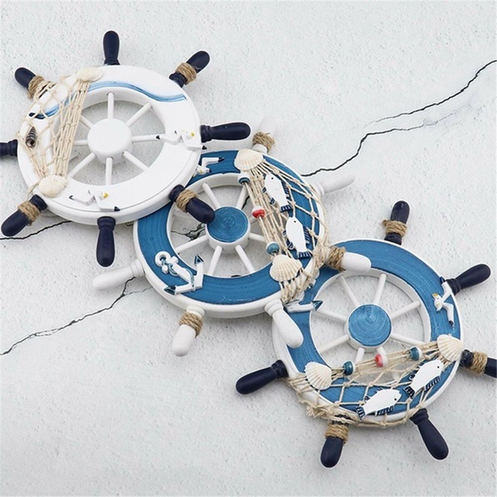 9인치 낚시 그물 홈 데코 공예품 해변 나무 보트 장식 - Fishing Boat Steering Wheel 리뷰 및 가격