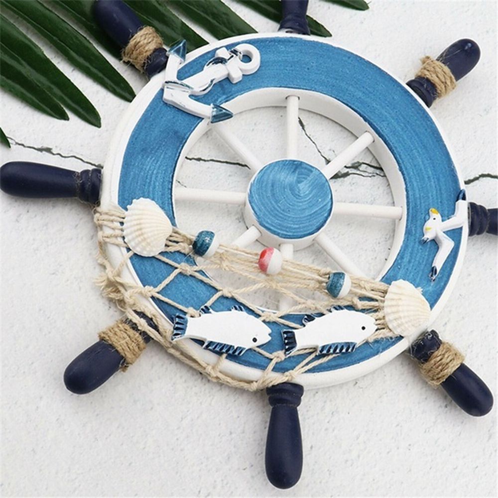 9인치 낚시 그물 홈 데코 공예품 해변 나무 보트 장식 - Fishing Boat Steering Wheel 리뷰 및 가격