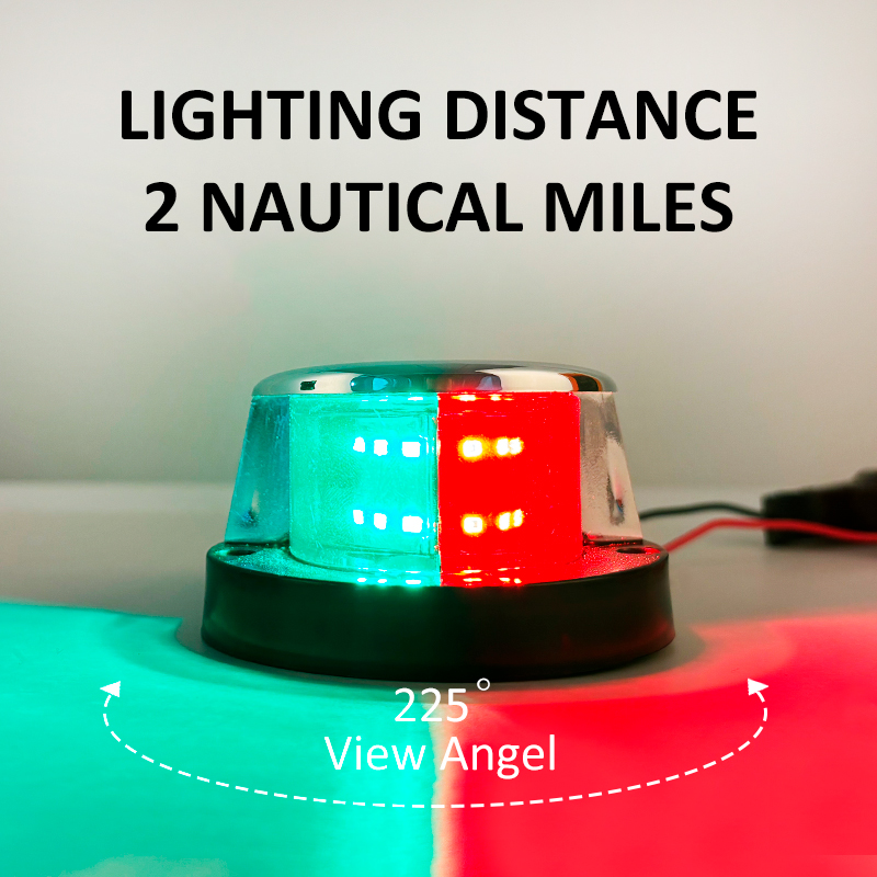 12V LED 해양 항해등 두 개의 빨간색 녹색 흰색  - Fishing Boat Navigation Light 리뷰 및 가격