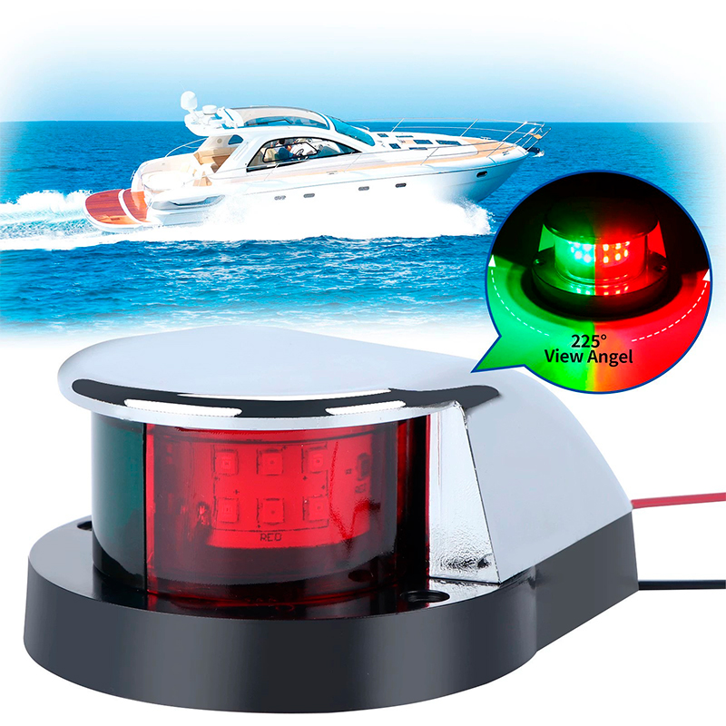 12V LED 해양 항해등 두 개의 빨간색 녹색 흰색  - Fishing Boat Navigation Light 리뷰 및 가격